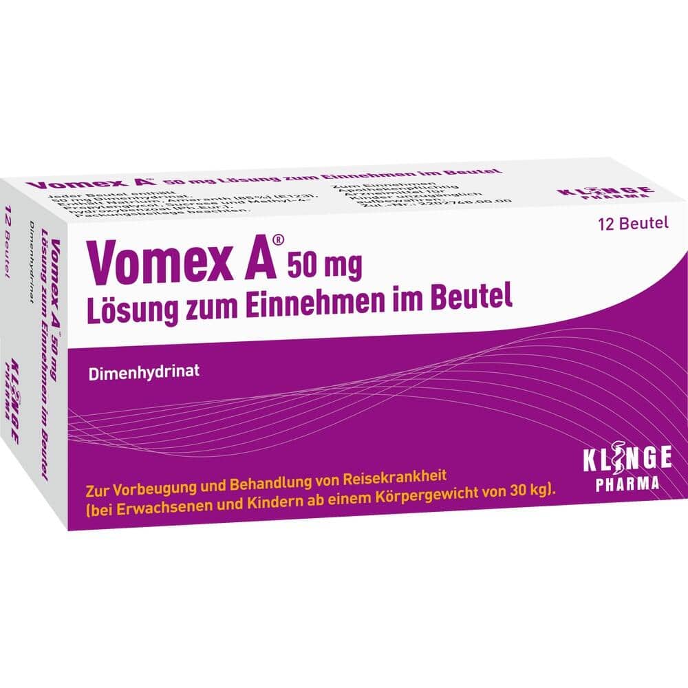 Vomex A 50 mg Beutel - Bei Übelkeit und Erbrechen 12 St Lösung zum Einnehmen