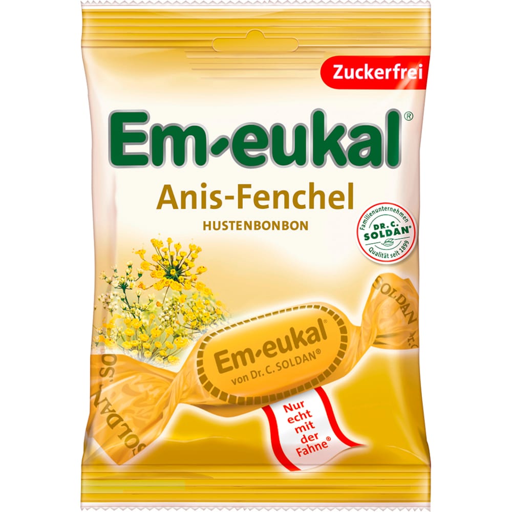 Em-eukal Anis Fenchel zuckerfrei 75 g Bonbons