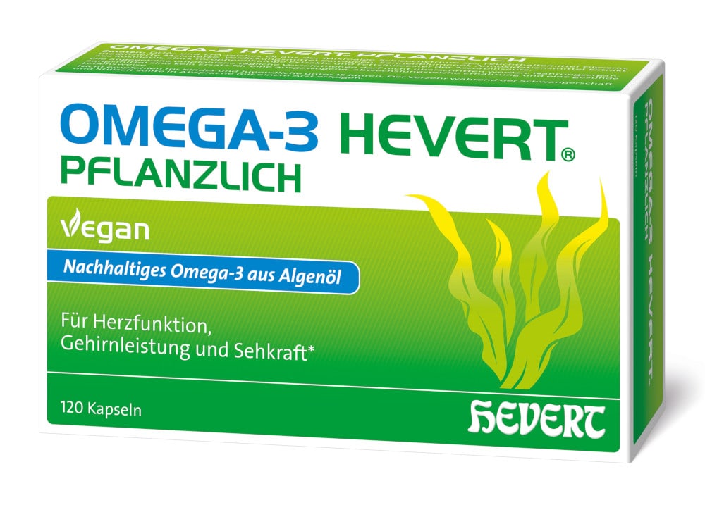 OMEGA-3 HEVERT PFLANZLICH 120 St Weichkapseln
