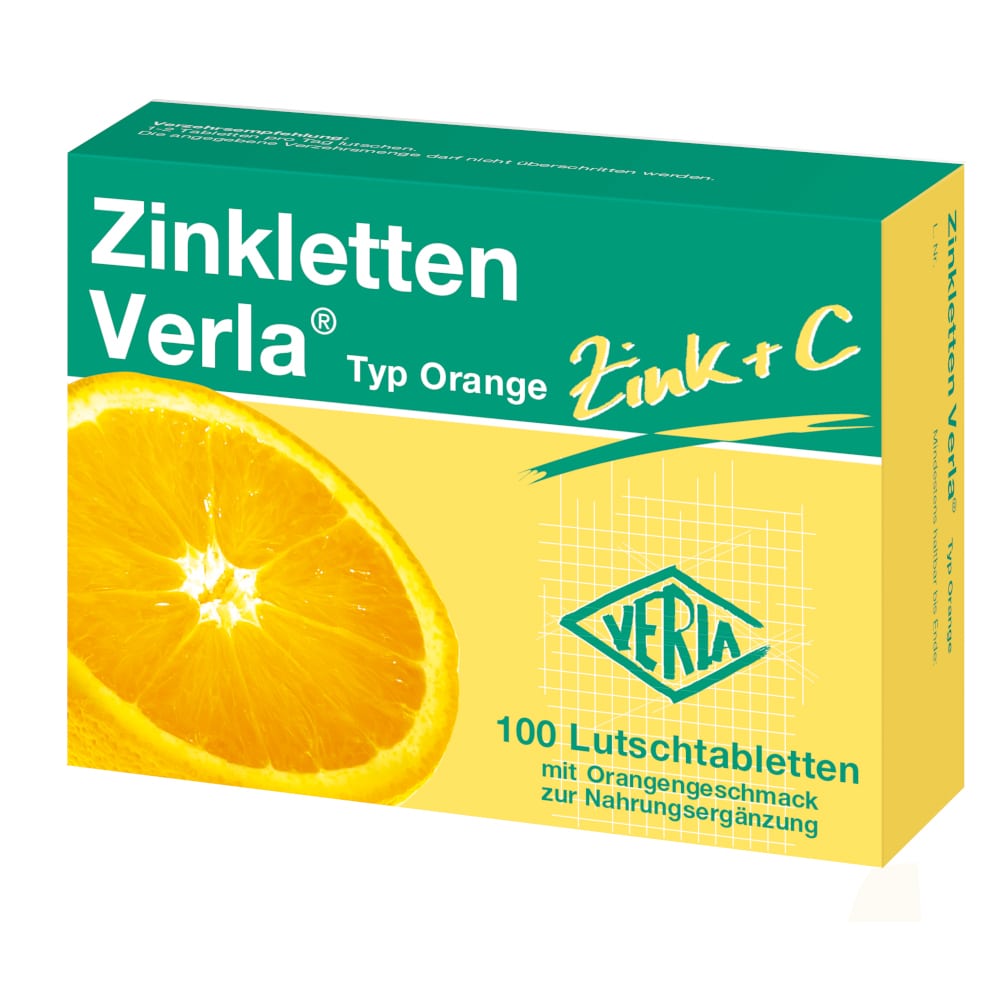 ZINKLETTEN Verla Orange  100 St Lutschtabletten