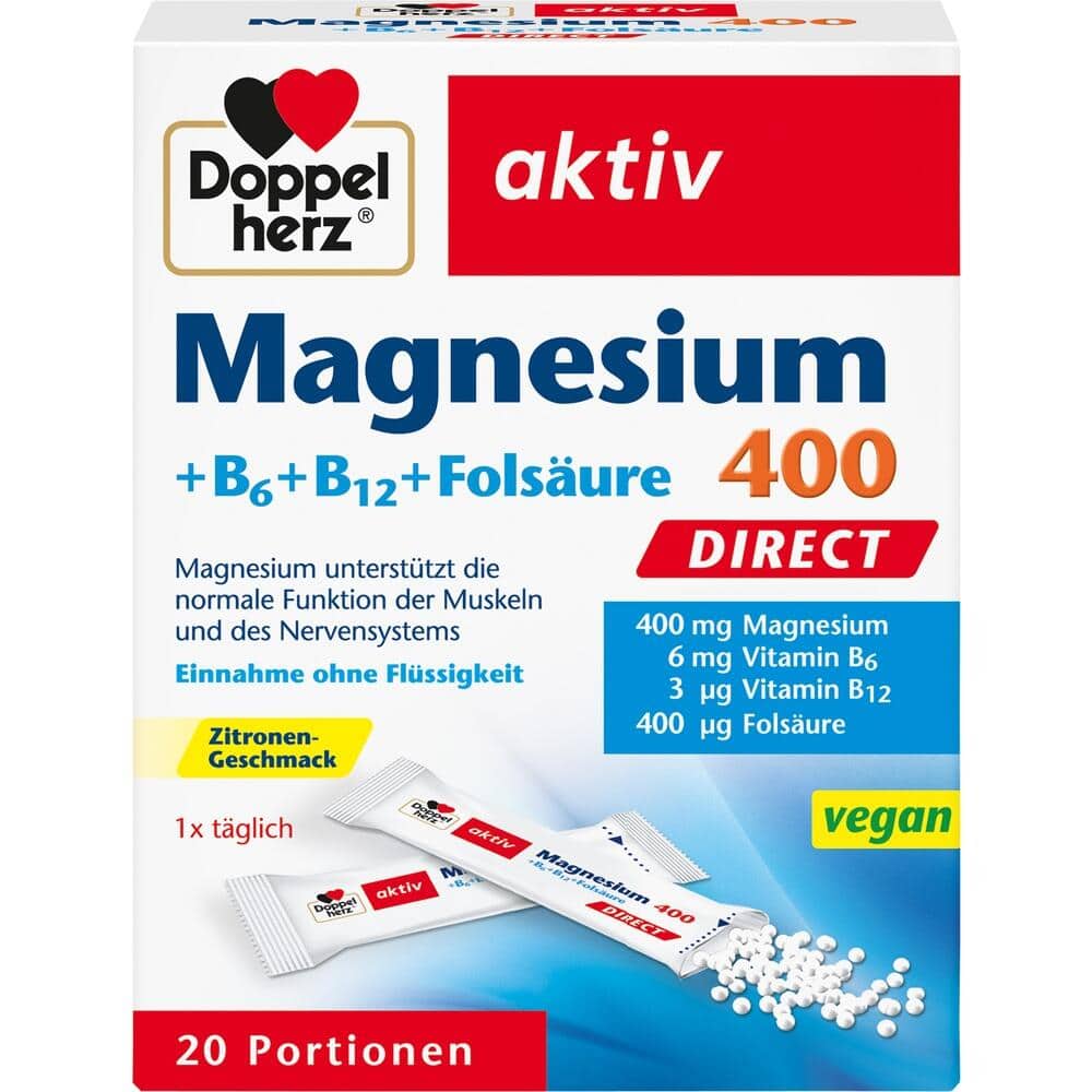 Doppelherz aktiv Magnesium +B Vitamine DIRECT 20 St Pellets