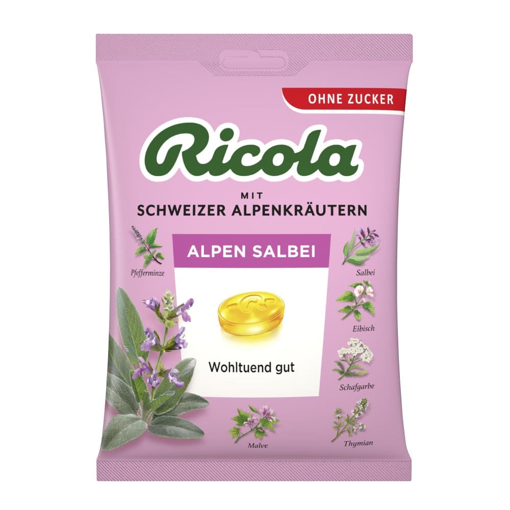 Ricola Alpen Salbei zuckerfrei 75 g Bonbons