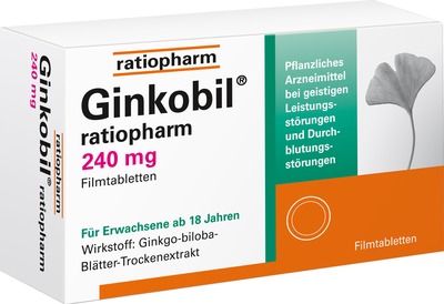 Ginkobil ratiopharm 240mg mit Ginkgo biloba 30 St Filmtabletten