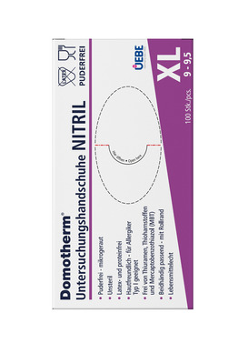 Domotherm Untersuchungshandschuhe Nitril unsteril blau XL 100 St Handschuhe
