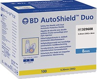 BD AUTOSHIELD Duo Sicherheits Pen Nadel 8 mm 100 St Kanüle