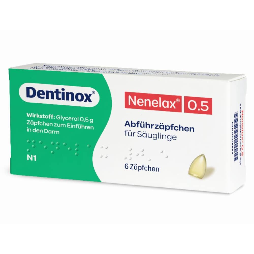 Nene-Lax 0,5 für Säuglinge 6 St Säuglings-Suppositorien