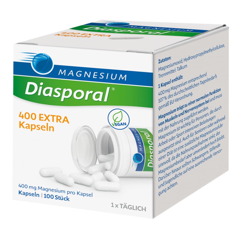 MAGNESIUM Diasporal 400 EXTRA Kapseln 100 St Kapseln
