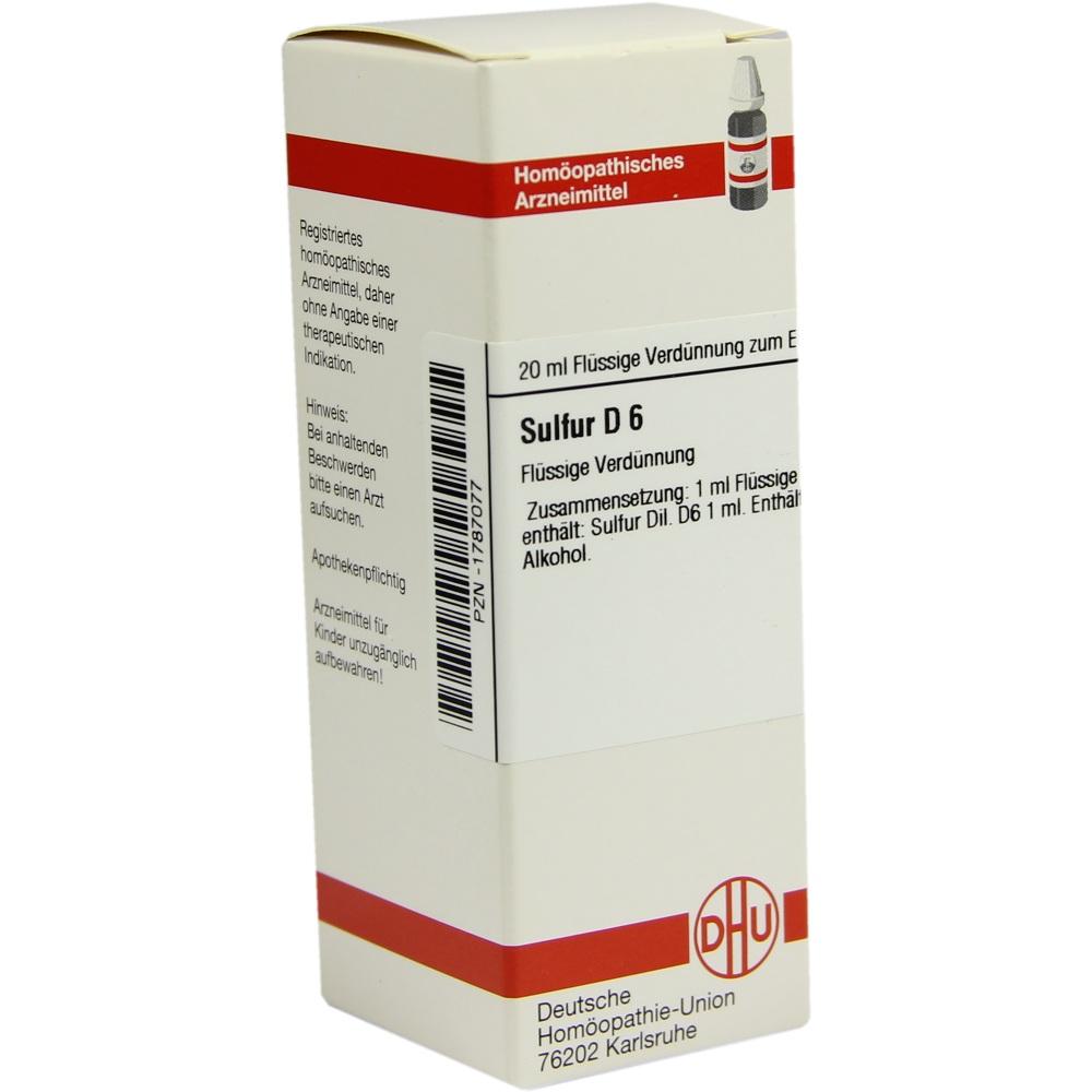 SULFUR D 6 Dilution 20 ml Dilution