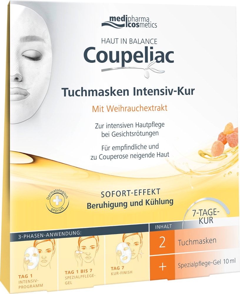 HAUT IN BALANCE Coupeliac Tuchmasken Intensiv-Kur  1 St