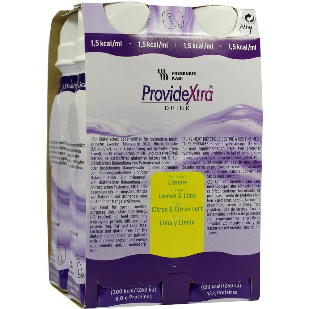 PROVIDE Xtra Drink Limone Trinkflasche 4X200 ml Lösung
