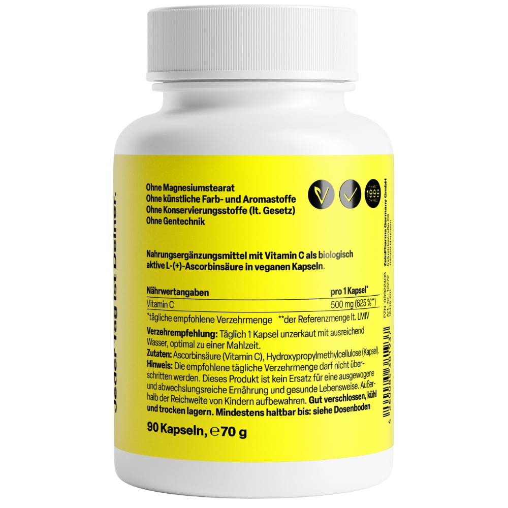 Zein Pharma VITAMIN C 500 mg 90 St Kapseln
