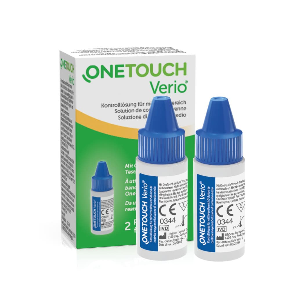 ONE TOUCH Verio Kontrolllösung mittel 2X3.8 ml Lösung