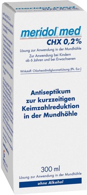 Meridol med CHX 0,2% Lösung zur Anwendung in der Mundhöhle 300 ml Lösung