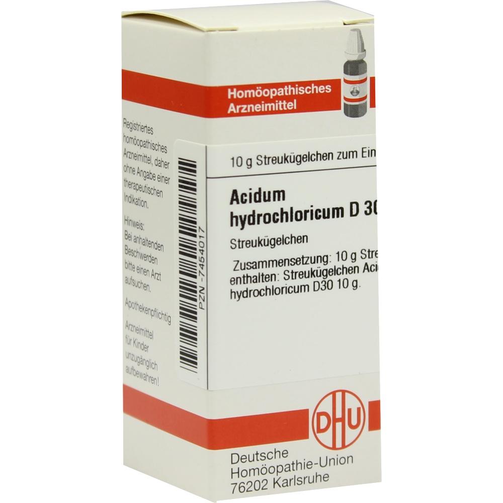 ACIDUM HYDROCHLORICUM D 30 Globuli 10 g Globuli