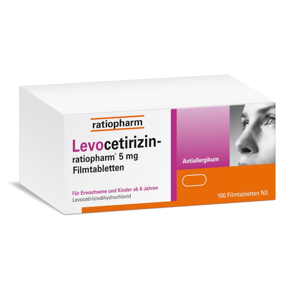 Levocetirizin-ratiopharm 5mg 100 St Filmtabletten