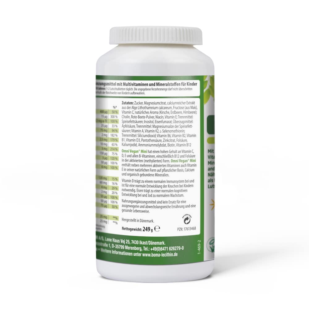 Omni Vegan Mini Multivitamine für Kinder 150 St Lutschtabletten