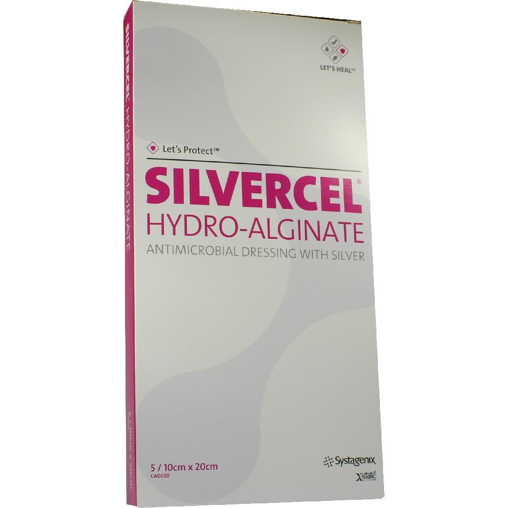 SILVERCEL Hydroalginat Verband 10x20 cm 5 St Kompressen