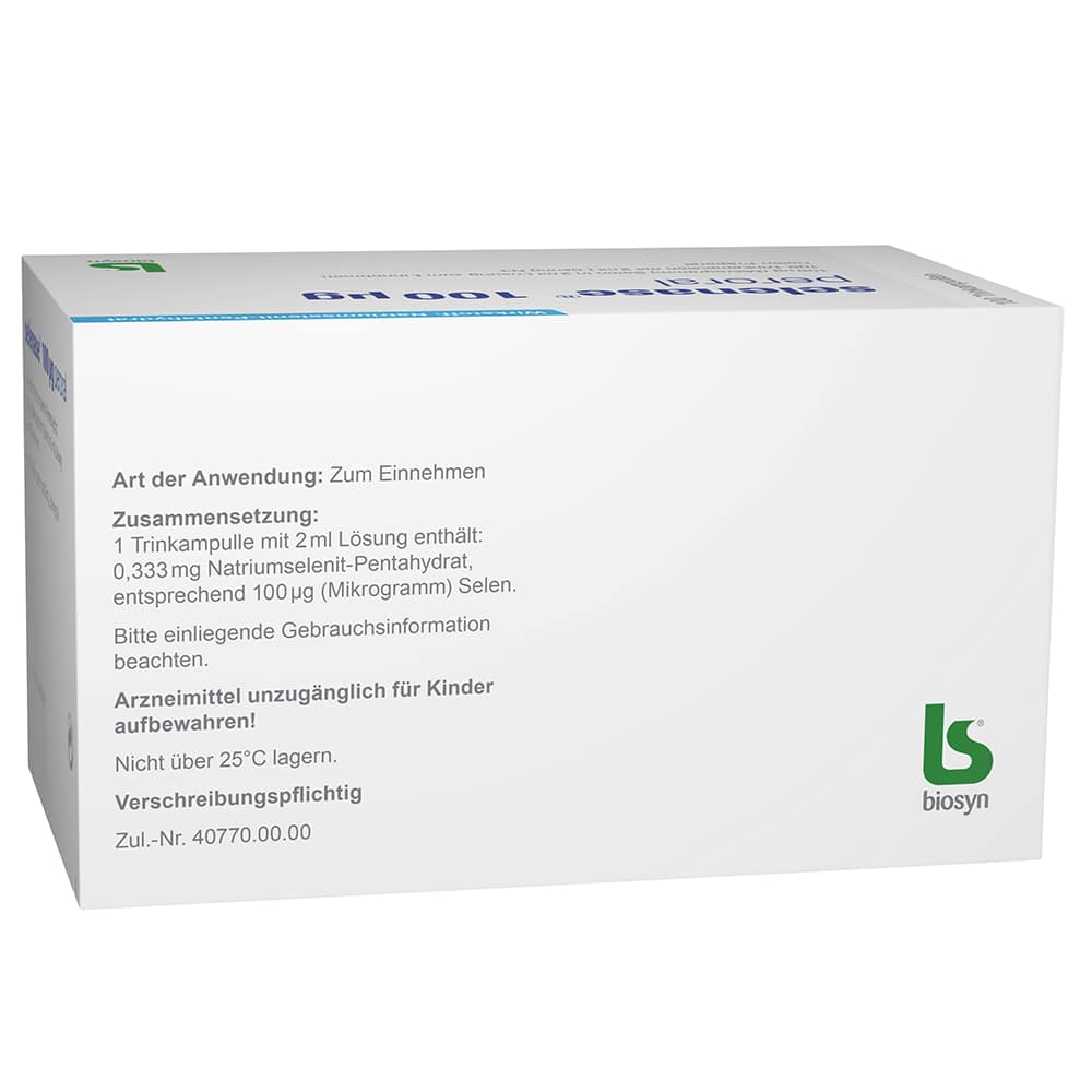 SELENASE 100 µg peroral Lösung zum Einnehmen 100X2 ml Lösung zum Einnehmen