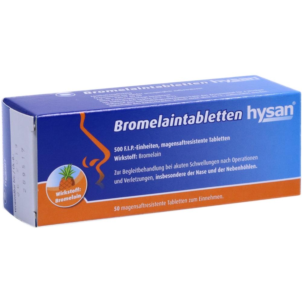 Bromelaintabletten hysan 50 St Tabletten magensaftresistent