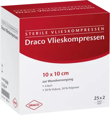 VLIESSTOFF-KOMPRESSEN 10x10 cm steril 4fach 25X2 St Kompressen