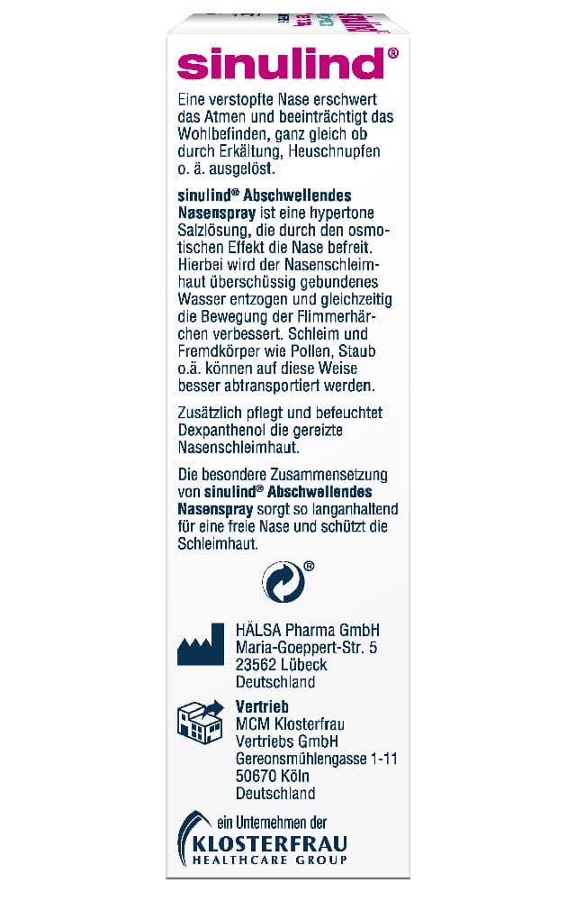 sinulind Abschwellendes Nasenspray 15 ml Nasenspray