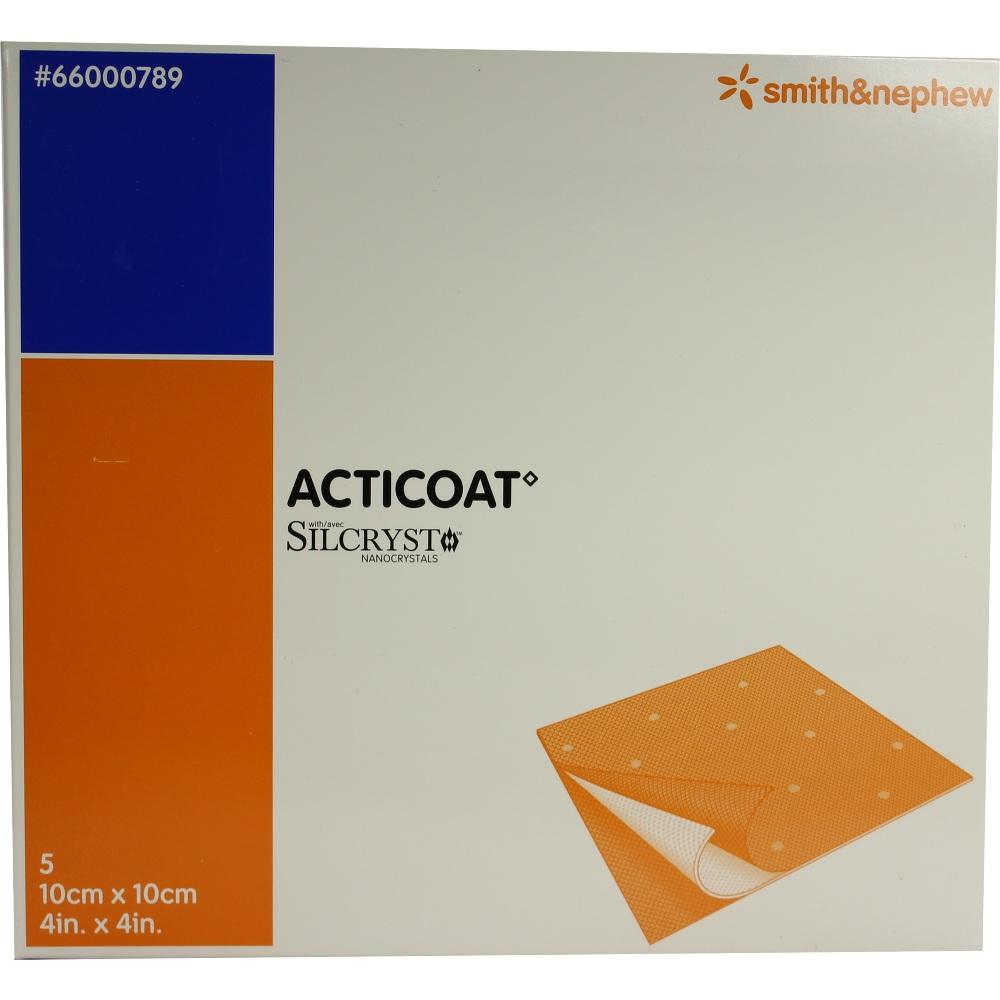 ACTICOAT 10x10 cm antimikrobielle Wundauflage 5 St Kompressen