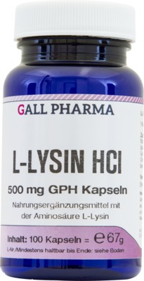 L-LYSIN 500 mg Kapseln 100 St Kapseln