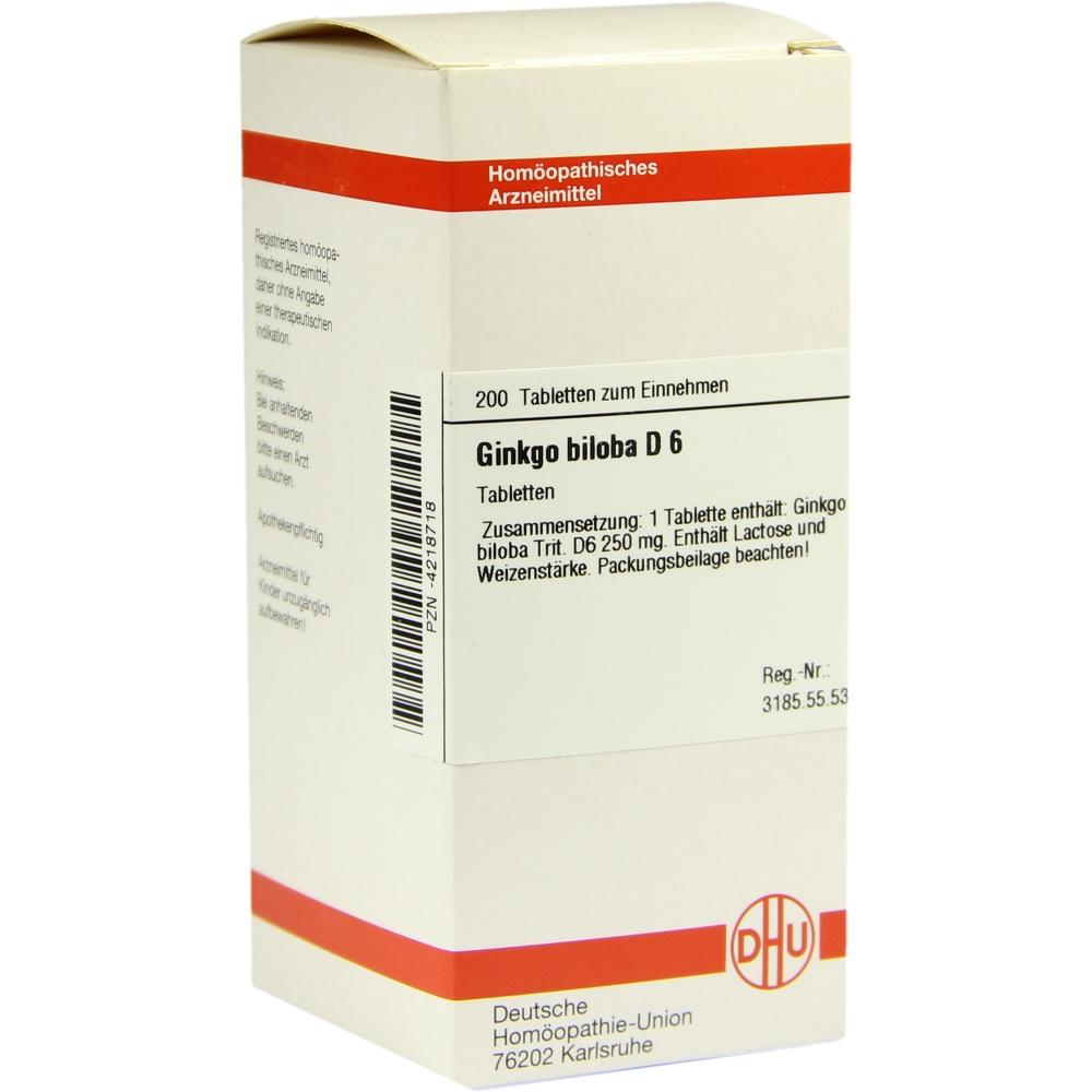 GINKGO BILOBA D 6 Tabletten 200 St Tabletten
