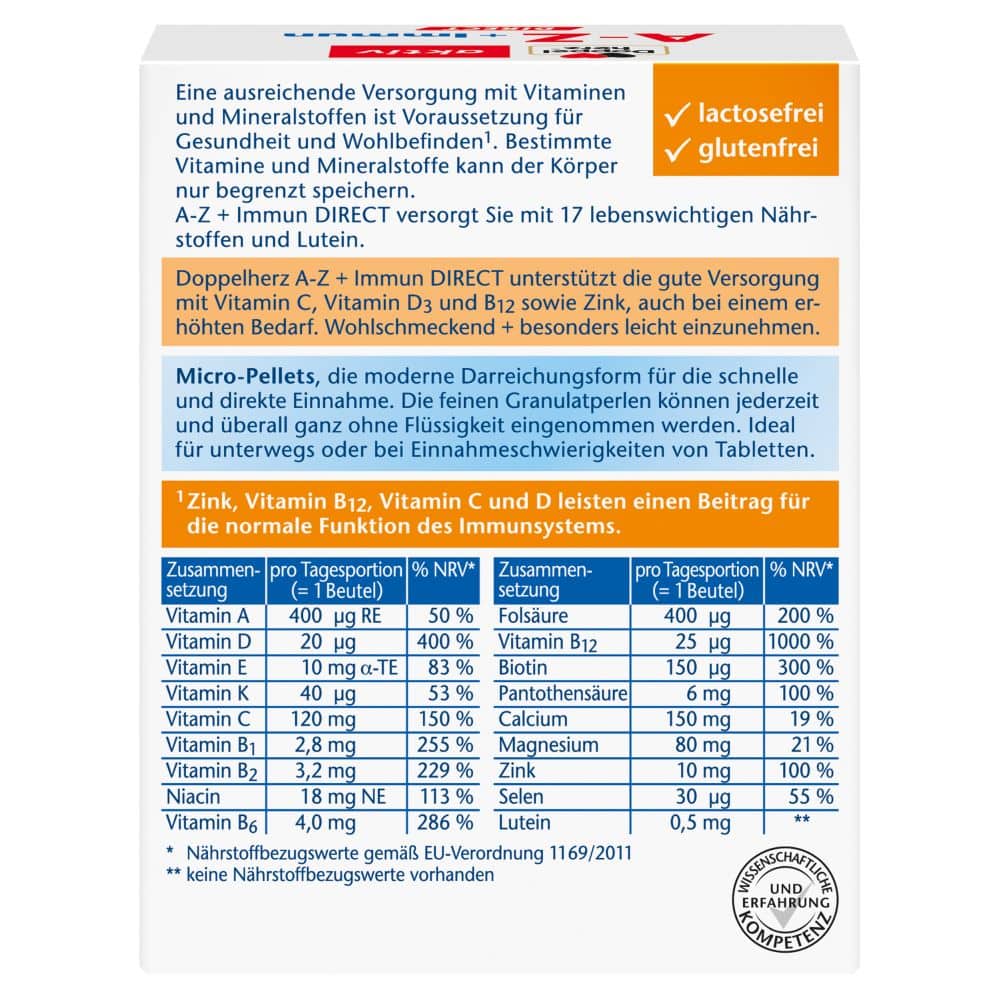 Doppelherz aktiv  A-Z + Immun DIRECT 20 St Pellets