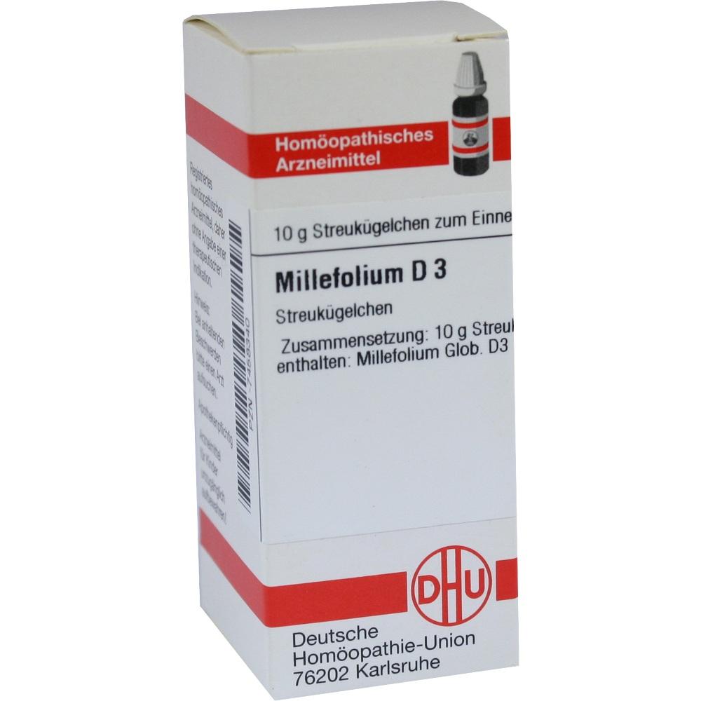 MILLEFOLIUM D 3 Globuli 10 g Globuli