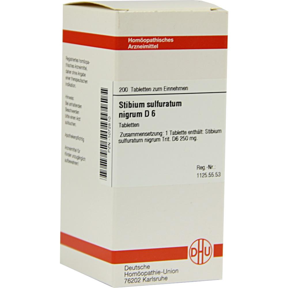 STIBIUM SULFURATUM NIGRUM D 6 Tabletten 200 St Tabletten