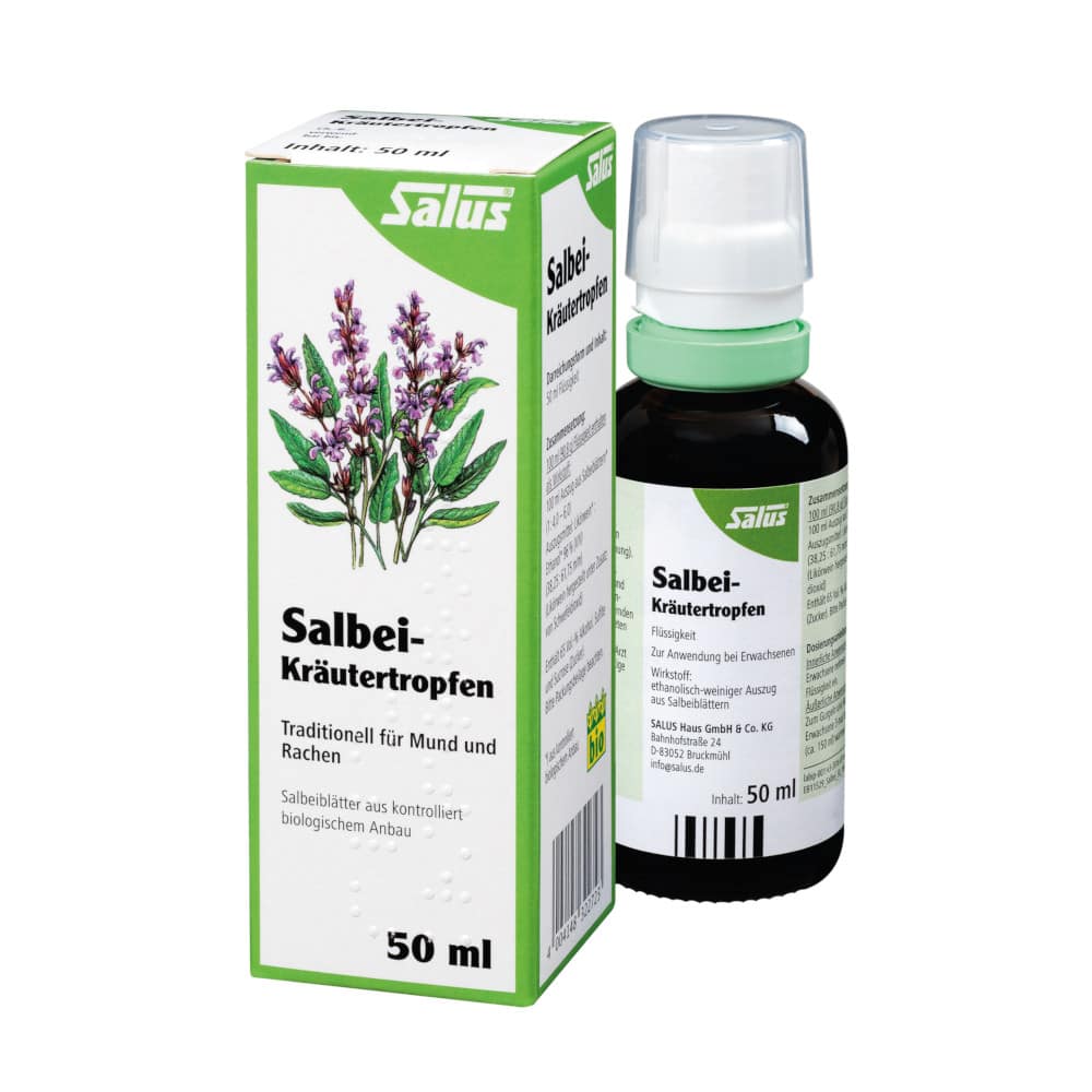 Salbei-Kräutertropfen Salus 50 ml Flüssigkeit