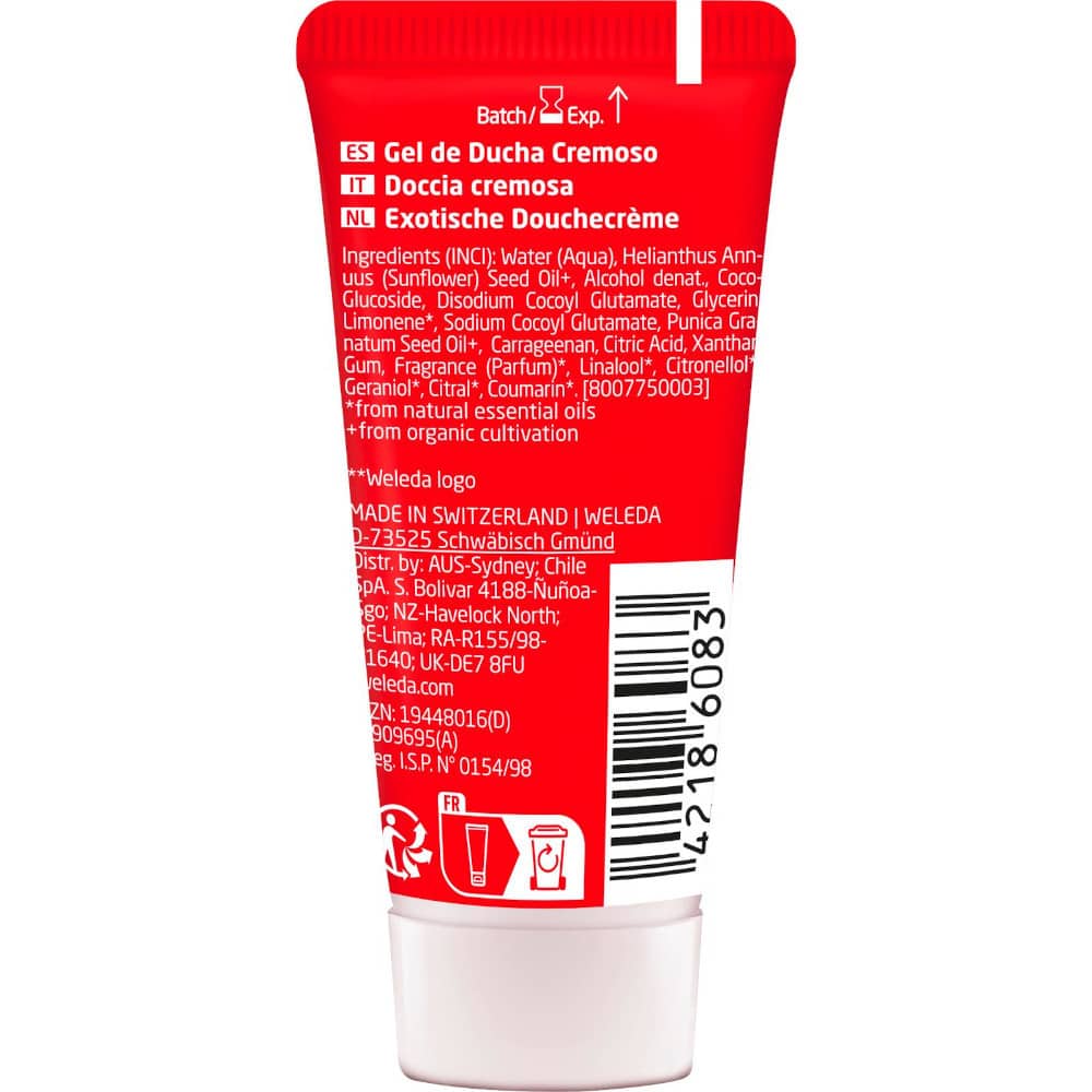 Weleda Inspire Shower Cream Granatapfel 20 ml Duschgel