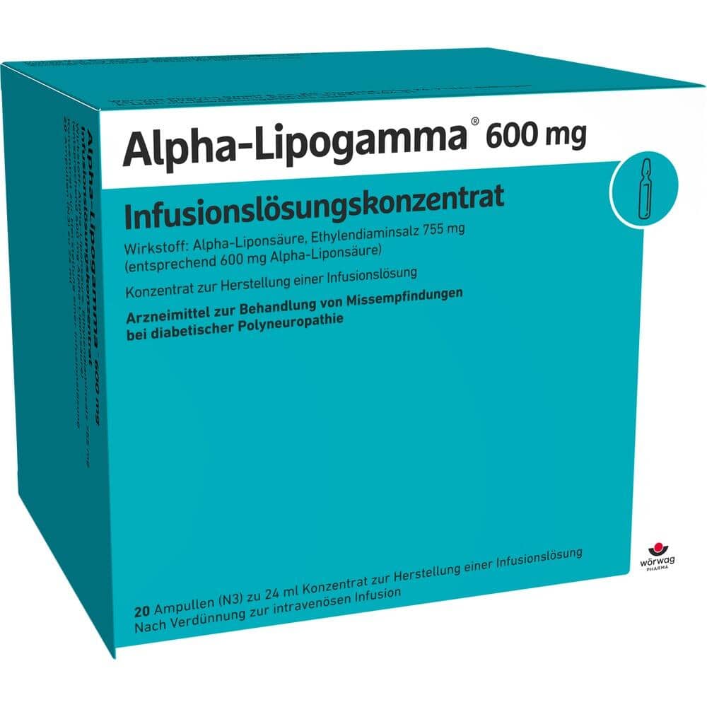 Alpha-Lipogamma 600mg Infusionslösungskonzentrat 20X24 ml Infusionslösungskonzentrat