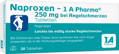 Naproxen-1A Pharma 250mg bei Regelschmerzen 20 St Tabletten