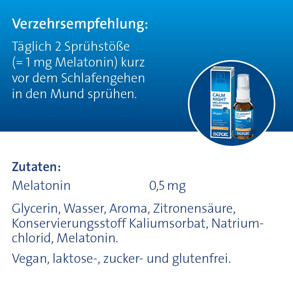 CALM NIGHT MELATONIN SPRAY HEVERT  30 ml Spray