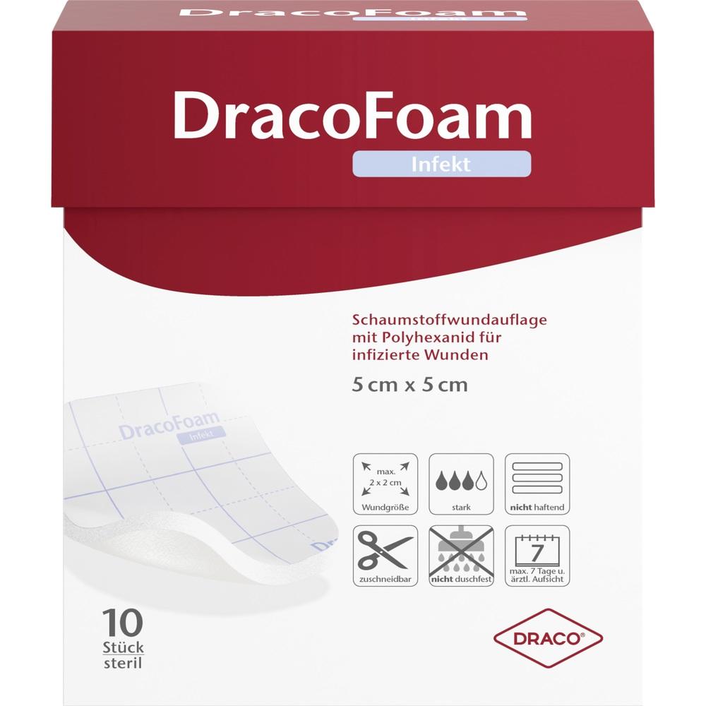 DRACOFOAM Infekt Schaumst.Wundauf.5x5 cm 10 St Verband