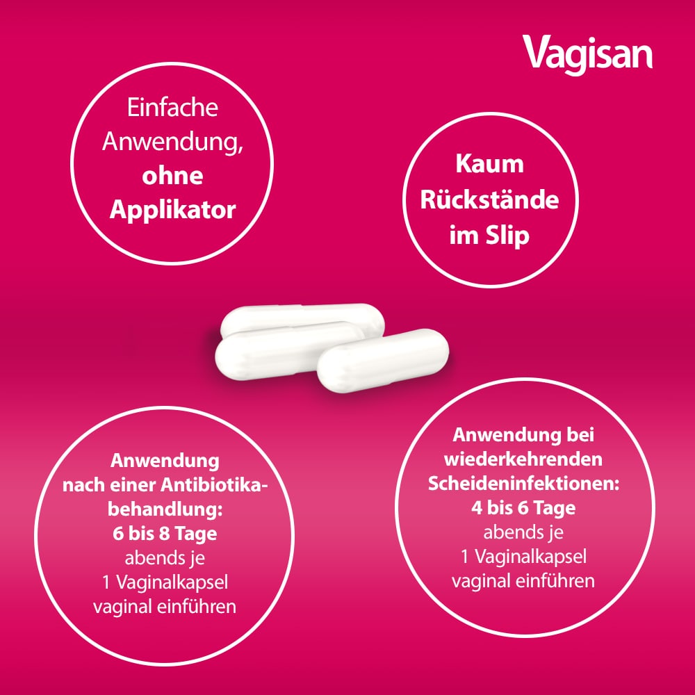 Vagisan ProbioFlora Milchsäure-Bakterien - Vaginalkapseln 8 St Vaginalkapseln