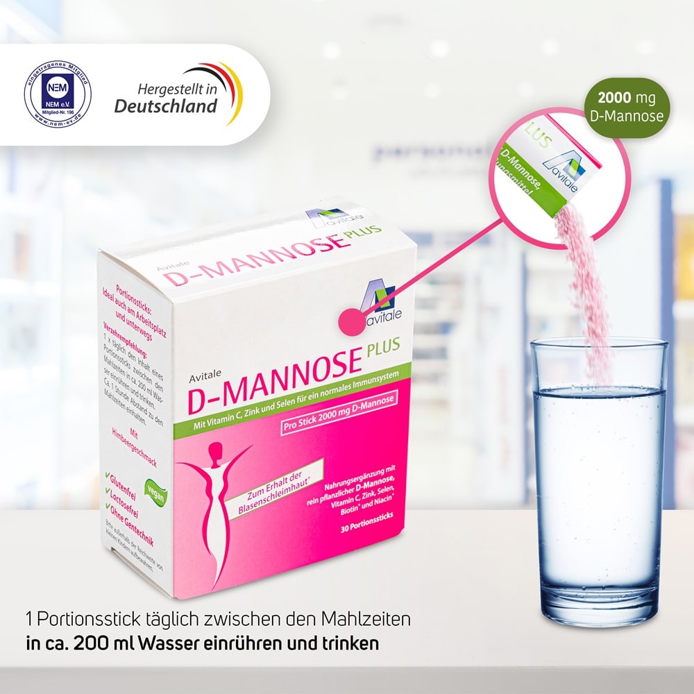 Avitale D-Mannose Plus 2000mg Sticks  30X2.47 g Pulver