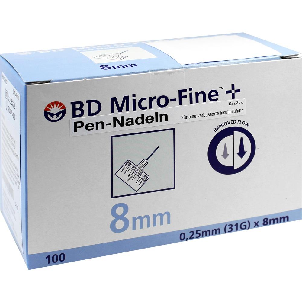 BD MICRO-FINE+ 8 Pen-Nadeln 0,25x8 mm 100 St Kanüle
