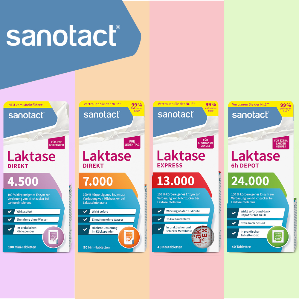 sanotact Laktase DIREKT 4.500 100 St Tabletten