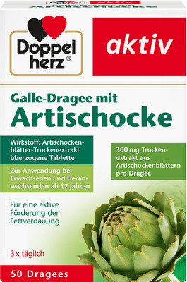 Doppelherz aktiv Galle-Dragee mit Artischocke 50 St Überzogene Tabletten