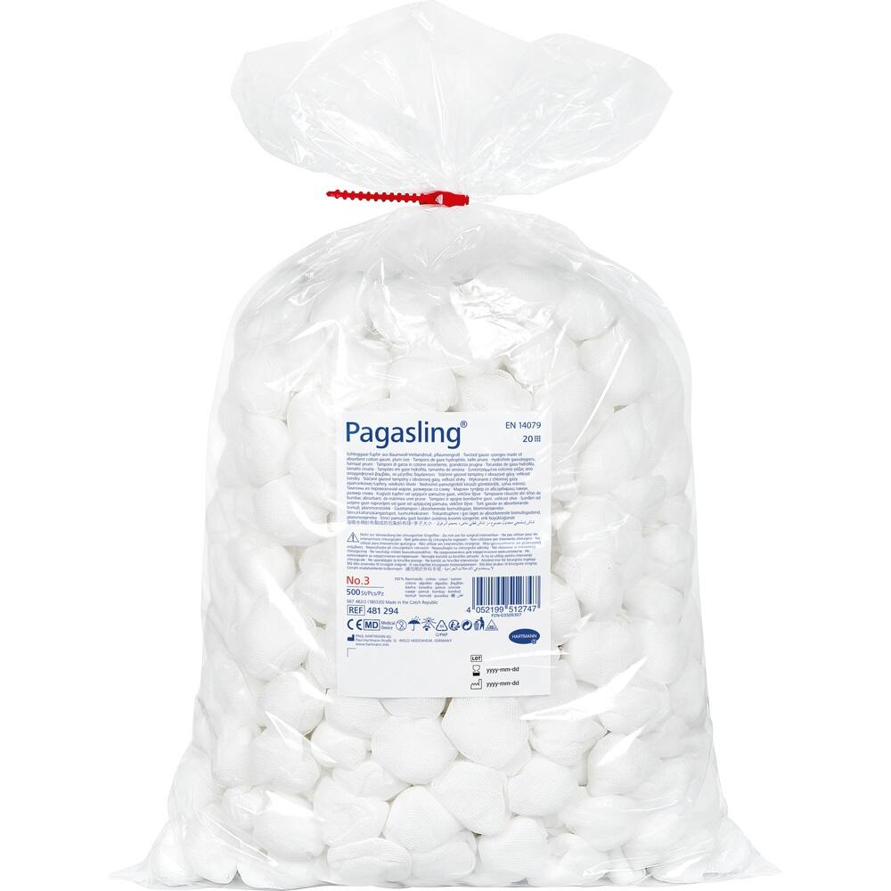Pagasling Mulltupfer unsteril Größe3 pflaumengroß 2X500 St Tupfer