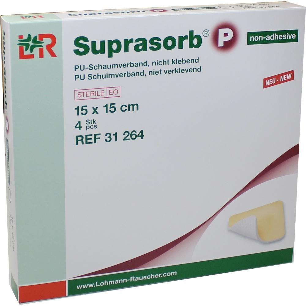 SUPRASORB P PU-Schaumv.15x15 cm nicht klebend 4 St Verband