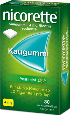 nicorette 4 mg Nikotinkaugummi freshmint für Raucher zum Aufhören