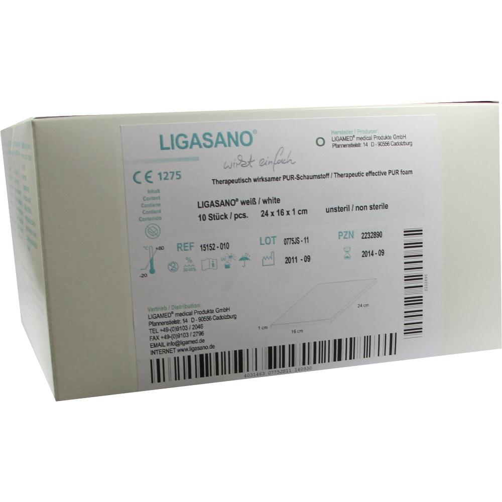 LIGASANO weiß Verband 1x16x24 cm unsteril Kleinpa. 10 St Kompressen