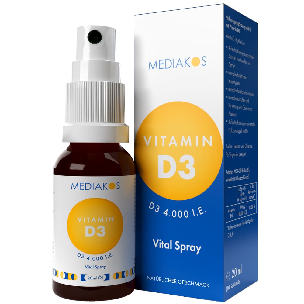 MEDIAKOS Vitamin D3 4.000 I.E. Vital Spray 20 ml Spray