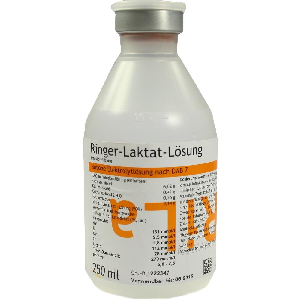 RINGER LAKTAT Lösung Plastik 250 ml Infusionslösung