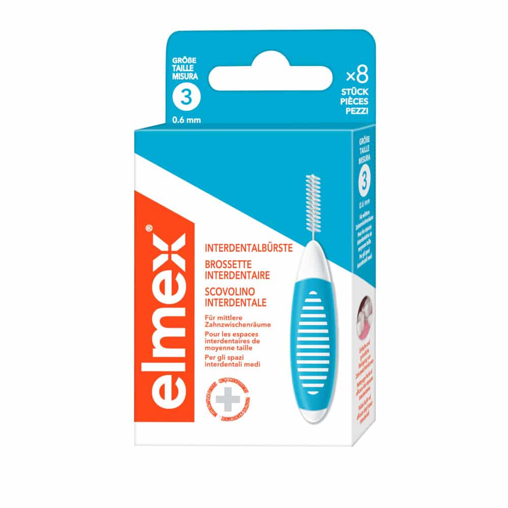 elmex INTERDENTALBÜRSTEN blau, Größe 3 0,6mm 8 St Zahnbürste