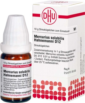 MERCURIUS SOLUBILIS Hahnemanni D 12 Globuli 10 g Globuli
